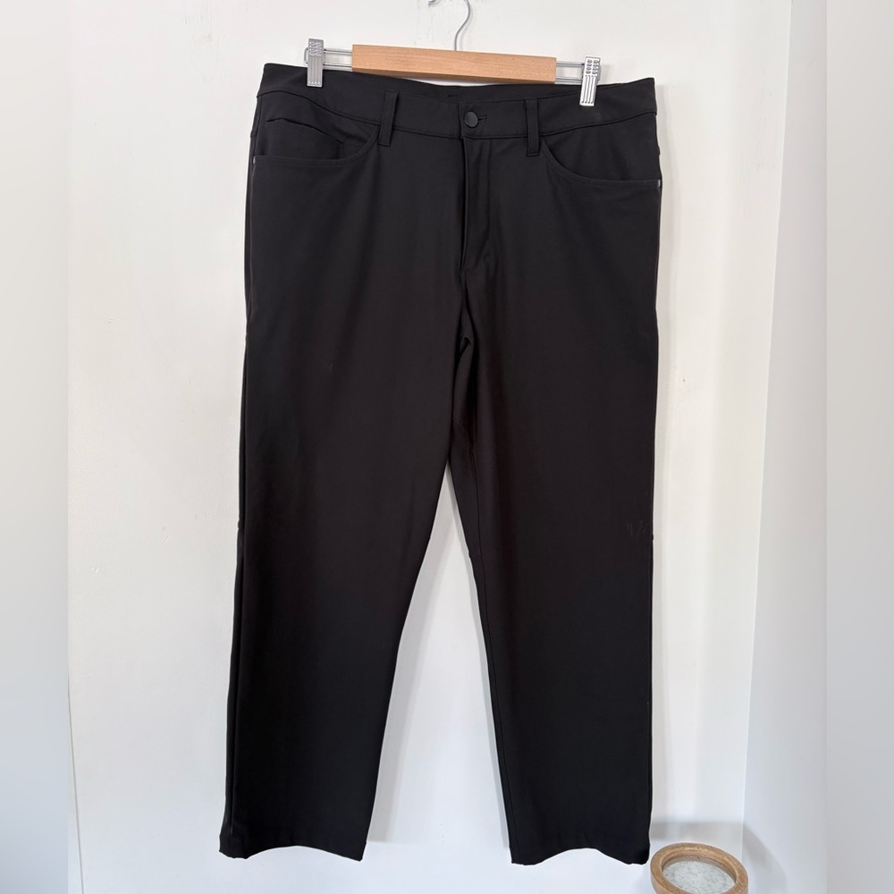 LULULEMON Men 34 Classic Fit ABC Pants Stretch LM5583S Inseam 28 Black Office